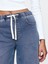 Kadın Lacivert Mid Rise Easy Baggy Jean Pantolon 2