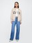 Kadın Bej Gap Logo Fleece Fermuarlı Sweatshirt 4
