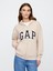 Kadın Bej Gap Logo Fleece Fermuarlı Sweatshirt 1