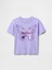 Kız Çocuk Mor Pullu Grafikli T-Shirt 1