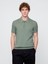 Erkek Yeşil Kroşe Örgü Polo Yaka T-Shirt 1