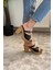 Kadın Rina Siyah 10 cm Platfom Topuklu Mantar Taban Terlik & Sandalet K-840 4