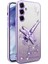 Kadem Samsung Galaxy A36 5g Kılıf Dragonfly Kickstand Tpu Çiçekler Glitter Telefon Kapağı-Mor (Yurt Dışından) 1