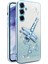 Kadem Samsung Galaxy A15 5g/4g Kılıf Dragonfly Kickstand Tpu Çiçekler Glitter Telefon Kapağı-Mavi (Yurt Dışından) 1