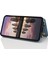 Samsung Galaxy A55 5g Kılıf Kart Tutuculu, Kickstandlı, Rfıd Engellemeli Pu+Tpu Telefon Arka Kapak-Mavi (Yurt Dışından) 4