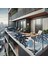 50 cm x 2m Mavi Palmiye Balkon Bahçe Çit Brandası Su Itici, Uv Koruyucu, Dekoratif Örtü 1