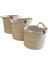 Yuvarlak Sepet 3 Lü Set Gri Renkli Çok Amaçlı Organizer (Açik Gri) 1