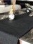 Simli Keten Runner Siyah 45 x 150 1