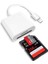 NK1022 Apple iPhone iPad Lightning To Sd Camera Reader Sd Micro Sd Kart Okuyucu Kablo Adaptör-Beyaz 1