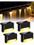 4 Adet LED Solar Güneş Enerjili, Merdiven, Veranda, Bahçe, Balkon ve Çit Lambası, Köşebent, Su Geçirmez Water Proof Solar Lamba Gün Işığı, Güneş Enerjili Aydınlatma 1