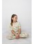 Isob Yeşil Çiçek Desenli %100 Pamuk Kız Çocuk Kısa Kollu Pijama Takımı 3-8 Yaş 21210-Y 2