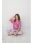 Isob Fuşyamavi Flamingo Desenli %100 Pamuk Kız Çocuk Kısa Kollu Pijama Takımı 3-8 Yaş 41205-FM 1