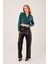 Saten Crop Model Yeşil Gömlek 2