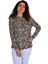 Kadın Batik Baskılı Düğmeli Viscon Bluz BGL-ST04269 1