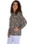 Kadın Batik Baskılı Düğmeli Viscon Bluz BGL-ST04269 2