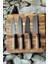 4'lü El Yapımı, Şef Bıçağı Seti Nakiri,kiritsuke,gyuto,santoku Japon Modelleri Ahşap Sap,epoksi Önlü 3