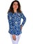 Kadın Çiçek Baskılı Düğmeli Viscon Bluz BGL-ST04268 3