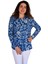 Kadın Çiçek Baskılı Düğmeli Viscon Bluz BGL-ST04268 1
