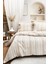 Doğal Ipliği Boyalı Çift Kişilik Pamuklu Nevresim Takımı Kutulu Duvet Cover Set (Lastikli Çarşaf) 2