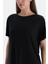 Siyah Kadın Lyocell Karışımlı Tişört 5