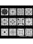 12 Farklı Mandala Desen Stencil, 20X20 Boyut,tüm Yüzeyler Için, Birden Fazla Kullanılabilir MFS001 1