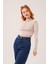 Ters Dikişli Basic Krem Body Bluz 1