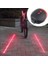 Çok Fonksiyonlu Pilli Bisiklet LED Lazer Işığı Arka Stop Lambası 1