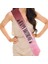 Pembe Üzeri Siyah Büyük Happy Birthday Yazılı Simli Işıltılı Kuşak Kemer 1 - MCT2136-8259 1