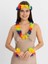 Rengarenk Hawaii Kolye Taç Bileklik Seti 4 Parça - MCT3491-6148 1