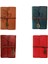 Yaprak Desenli Çizgisiz Deri Defter - MCT8929-4884 1