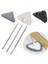 Üçgen Mop Çekçekli Cam Köşe Parke Fayans Silme Aparatı (4767) - MCT9808-6328 1