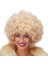 Altın Renk Kıvırcık Afro Bonus Peruk Saç Parti Peruğu Platin Gold - MCT1230-6618 1