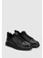 Siyah Deri Erkek Sneaker 2