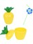 Ananas Hawaii Luau Aloha Pipetli Içecek Kabı Bardak 10 x 13 cm 1 Adet 1