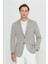 360 Her Yöne Esneyen Pamuklu Slim Fit Dar Kesim Armürlü Blazer Ceket 3