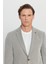 360 Her Yöne Esneyen Pamuklu Slim Fit Dar Kesim Armürlü Blazer Ceket 4