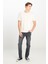 %100 Pamuk Relaxed Fit Geniş Kesim Bisiklet Yaka Ekru Basic T-Shirt 3