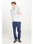 Loose Fit Rahat Kesim Kapüşonlu Gri Melanj Sweatshirt 3