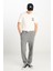 Regular Fit Normal Kesim Normal Bel Ribanalı Paça Gri Melanj Sweatpant Jogger 2