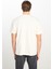 %100 Pamuk Relaxed Fit Geniş Kesim Bisiklet Yaka Ekru Basic T-Shirt 5