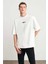 Baskılı Oversize T-Shirt - Beyaz 1