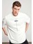 Baskılı Oversize T-Shirt - Beyaz 2
