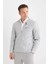 Slim Fit Dar Kesim Dik Yaka Fermuarlı Mont D7534AX25SP 3