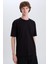 Oversize Geniş Kalıp Bisiklet Yaka Basic Düz Kısa Kollu Tişört E6885AXNS 4