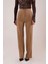 Ön Dikiş Detaylı Tek Düğme Camel Pantolon 2