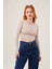 Ters Dikişli Basic Krem Body Bluz 4
