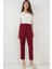 6650 Yüksek Bel Kumaş Pantolon Bordo 1