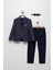 Blazer Ceket, Pantolon ve Papyon Erkek Çocuk Takım Elbisesi - Lacivert 1