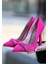 Gida Fuşya Süet Stiletto Ayakkabı 3