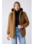 Kadın Taba Içi Kürklü Su ve Rüzgar Geçirmez Kapüşonlu Kışlık Mont & Kaban & Parka ML-FMM-100-K 5